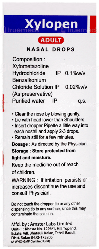 Xylopen Adult Nasal Drops 10Ml